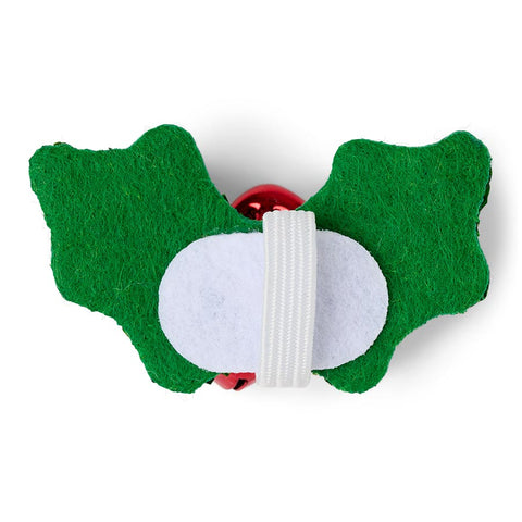 Sparkle Holly Cat Collar Slider – Festive Holiday Accessory