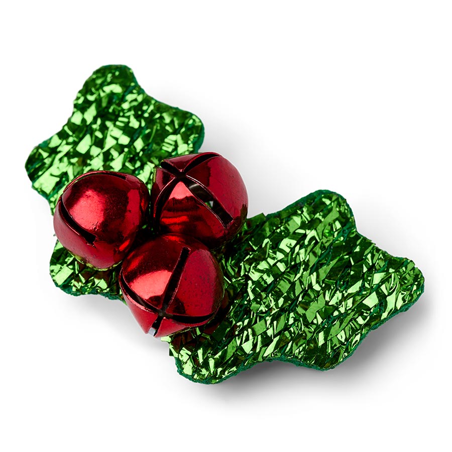 Sparkle Holly Cat Collar Slider – Festive Holiday Accessory